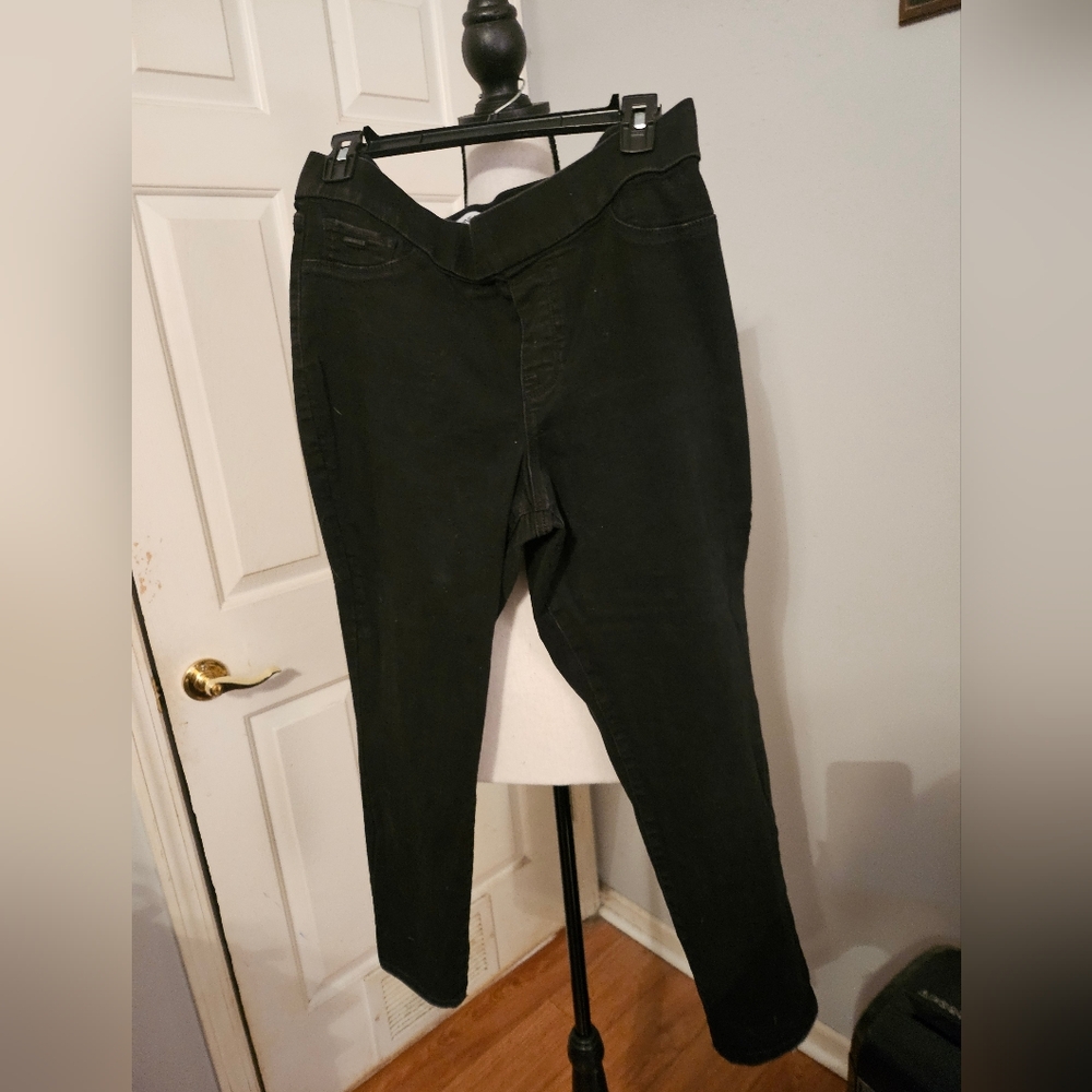 Pull up crop jeans